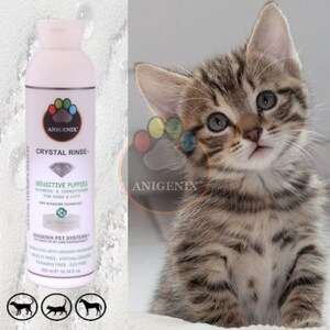 Crystal Rinse Cat Shampoo & Conditioner, Kitten Formula, Natural Cat Shampoo, Pet Grooming, Puppy Shampoo, Kitten Shampoo, Cat Grooming