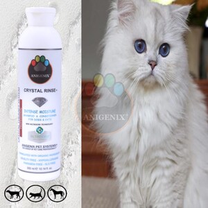 Crystal Rinse Moisturizing Cat Shampoo & Conditioner, Moisturizing Pet Shampoo , Natural Cat Shampoo, Pet Grooming, Natural Cat Conditioner