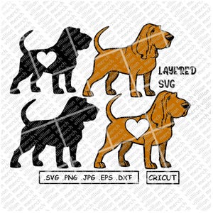ブラッドハウンド SVG および PNG ファイル、ハウンド ドッグ