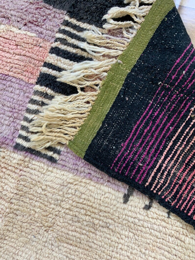 Abstract Rug in Earthy Tones: Handmade Natural Wool Carpet, Terracotta Red Boho Decor, Custom Modern Wall Tapestry