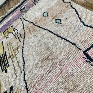 Abstract Rug in Earthy Tones: Handmade Natural Wool Carpet, Terracotta Red Boho Decor, Custom Modern Wall Tapestry