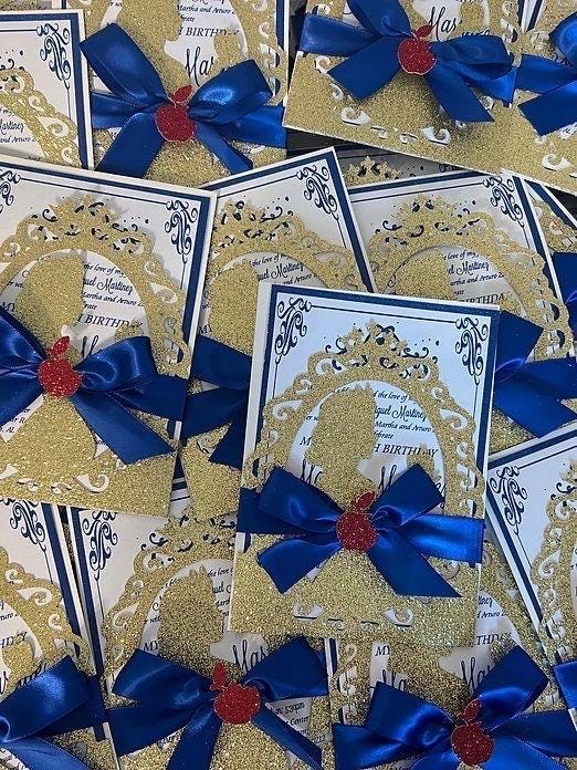 Snow White themed quinceañera sweet 16 invitation invitación de blanca nieves