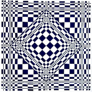 Patchwork Op Art – Unique hand-quilted piece