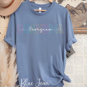 Personalized Grandma T-Shirt - Custom Name Gift for Grandmother, New Nana Outfit, Mother&#39;s Day Gift, Unique Clothing for Grandma