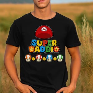 Super Daddio Shirt, Funny Dad Tshirt, Father&#39;s Day Shirt, Super Dad Shirt, Gamer Daddy Shirt, Father Gift Tee, Fathers Day Gift Funny Shirt