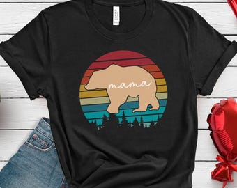 Personalized Mama Bear T-Shirt: Custom Name Birthday Gift