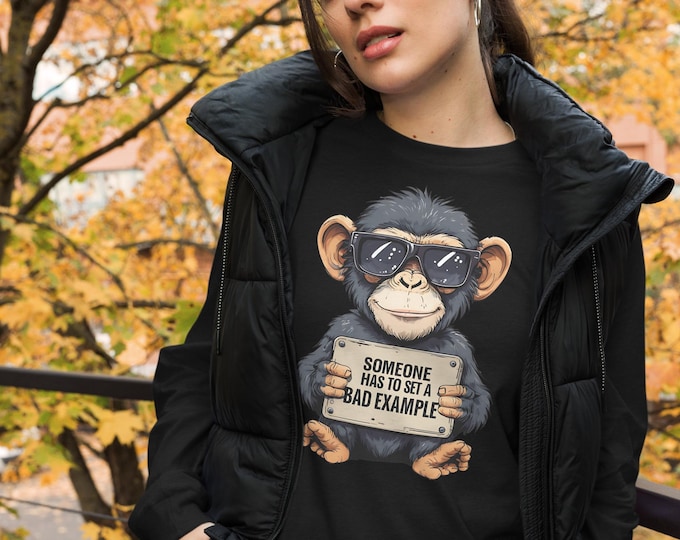 Bad Example Monkey Unisex Long Sleeve Tee