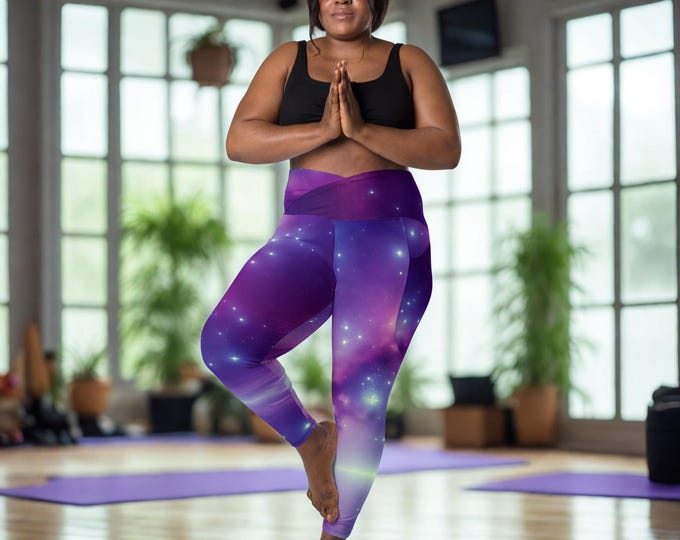 Deep Space Galaxy Crossover leggings with pockets