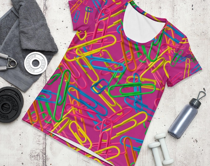 Detailed Paperclips Women's athletic t-shirt