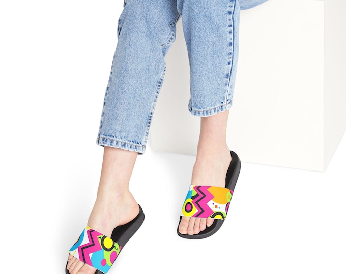 Groovy Colorful Sandals | Summer Footwear, Casual Slides, Beach Ready, Fun Slip-Ons, Vibrant Outdoor Sandals