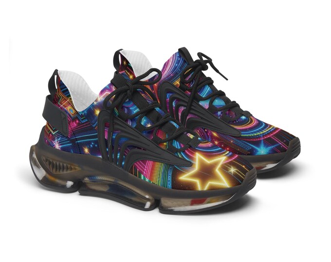 Colorful Women's Mesh Sneakers - Starry Night Running Shoes, Trendy Athletic Footwear, Fun Outdoor Sneakers, Perfect for Gifts
