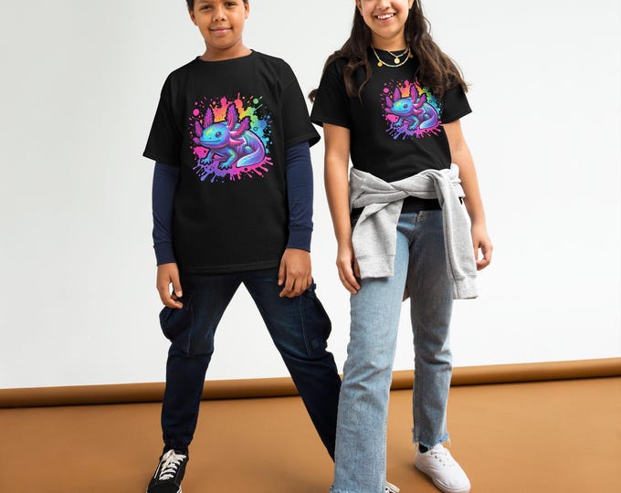 Rainbow Axolotl Tee – Where Cool Meets Colorful!