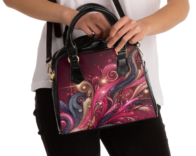 Vibrant Floral Shoulder Handbag, Boho Chic Purse, Trendy Bag, Everyday Handbag, Gift for Her, Festival Ready Accessory