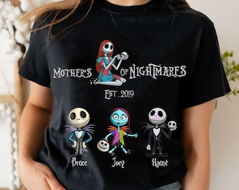 Camiseta personalizada de Halloween para mamá, camiseta de Halloween para madre, camiseta personalizada de Halloween para bebé con nombre, regalo para abuela, mamá, nana, regalos para el Día de la Madre