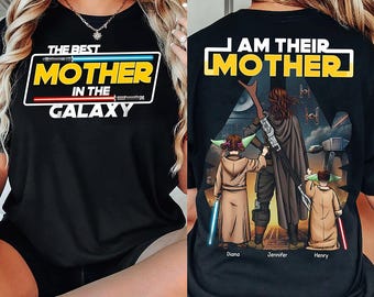 Camiseta personalizada Galaxy Mom, camiseta personalizada con el nombre de los niños para mamá, regalo del Día de la Madre, camiseta de Super Mamá, regalo para mamá, abuela.