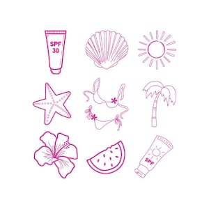 Holiday Embroidery Design, Summer Embroidery File, Beach File, Bikini Design Download 4 Sizes