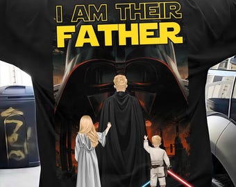 Camiseta personalizada "El mejor papá de la galaxia", camiseta personalizada de ciencia ficción para papá con nombres de niños, regalo del Día del Padre con temática de películas espaciales de parte de los niños.