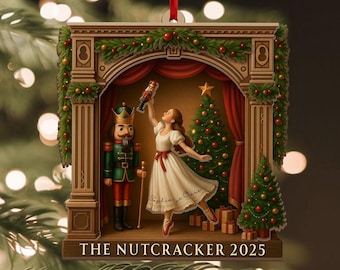 Adorno navideño personalizado de Cascanueces de Clara, adorno acrílico de Cascanueces, regalo de bailarina de ballet de Clara, regalo de Cascanueces