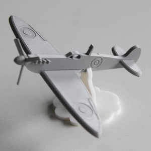 Spitfire Mk I Modelo Avião Perfeito Crianças Pais Presentes 3D Tamanho do Cartão Impresso