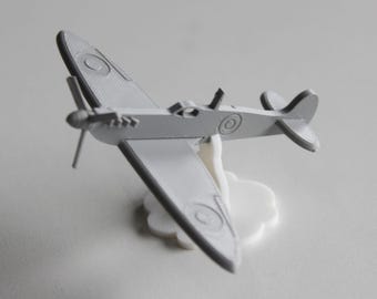 3D Printed Spitfire Mk I Model Plane - Card Size Kit