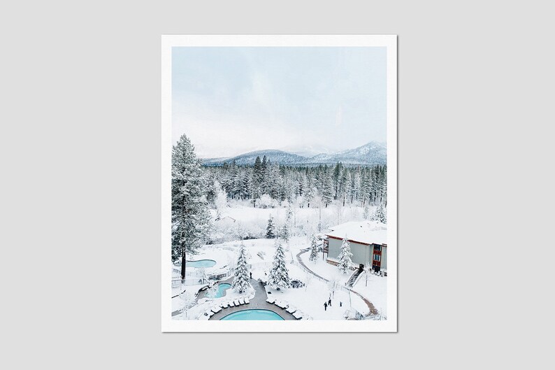 Snow Day in Lake Tahoe 8x10 Digital Art Print image 2
