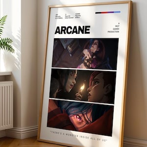 Poster Arcane Vib Arcane League of Legends Wandbild jinx und Vi, Arcane Vi Bild