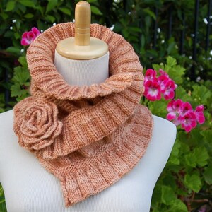 Ruffled and Ruched Scarf PDF Knitting Pattern Instant Download ENGLISH ONLY image 2