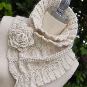 Ruffled and Ruched Scarf PDF Knitting Pattern Instant Download ENGLISH ONLY image 3