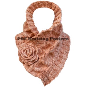 Ruffled and Ruched Scarf PDF Knitting Pattern Instant Download ENGLISH ONLY image 5