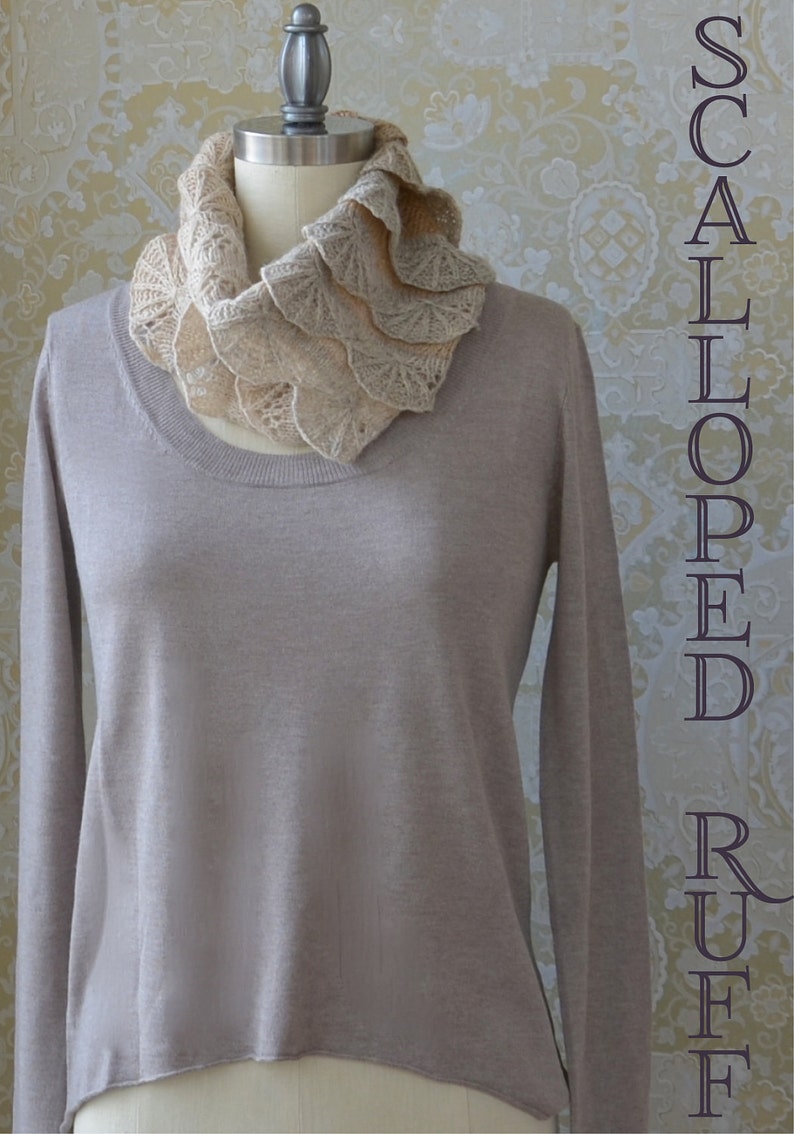 Scalloped Ruff PDF Knitting Pattern Instant Download ENGLISH Etsy