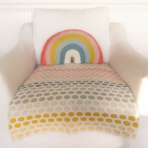 KNITTING PATTERN Over-the-Rainbow Pillow image 6