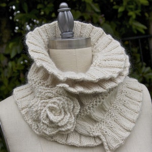 Ruffled and Ruched Scarf PDF Knitting Pattern Instant Download ENGLISH ONLY image 4