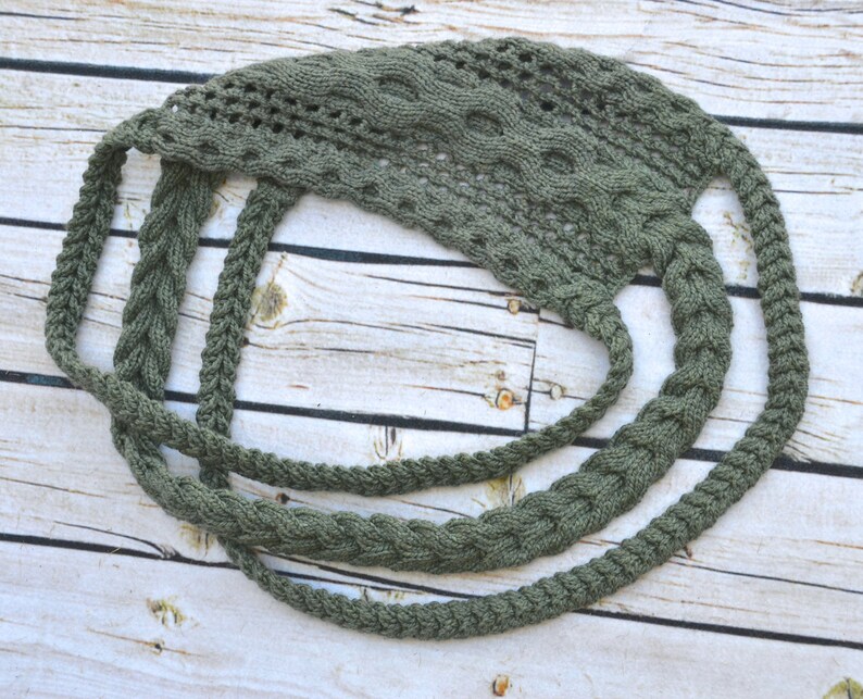 Treccia tripla Infinity Scarf PDF Knitting Pattern Download istantaneo