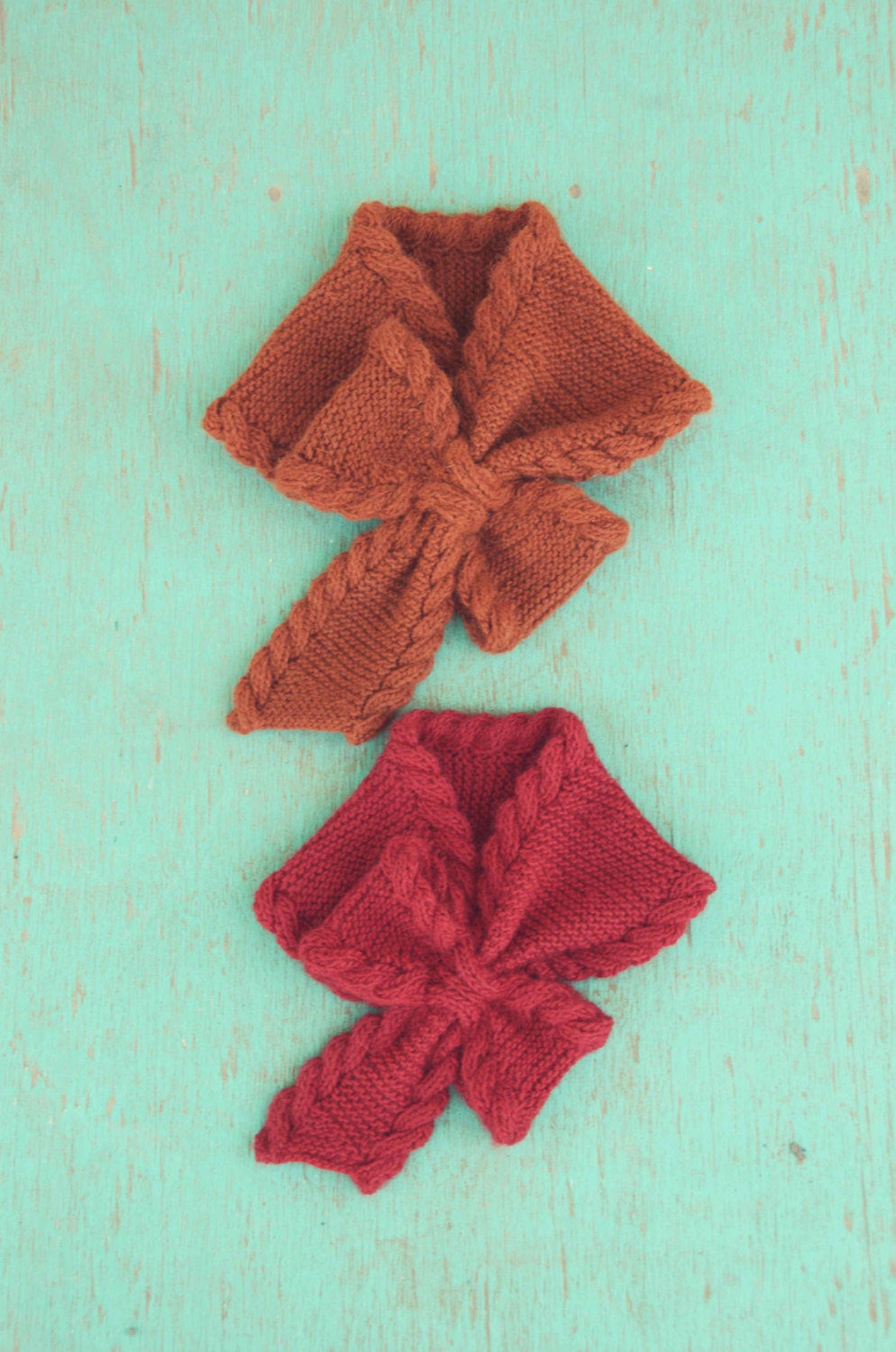 Bow Tie Ascot PDF Knitting Pattern Instant Download ENGLISH Etsy