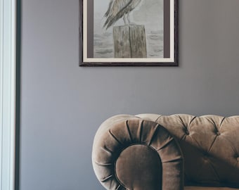 Pintura de acuarela de pelícano de Etsy