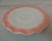 Hazel Atlas pink crinoline saucer vintage 1950s pink ruffle replacement dish