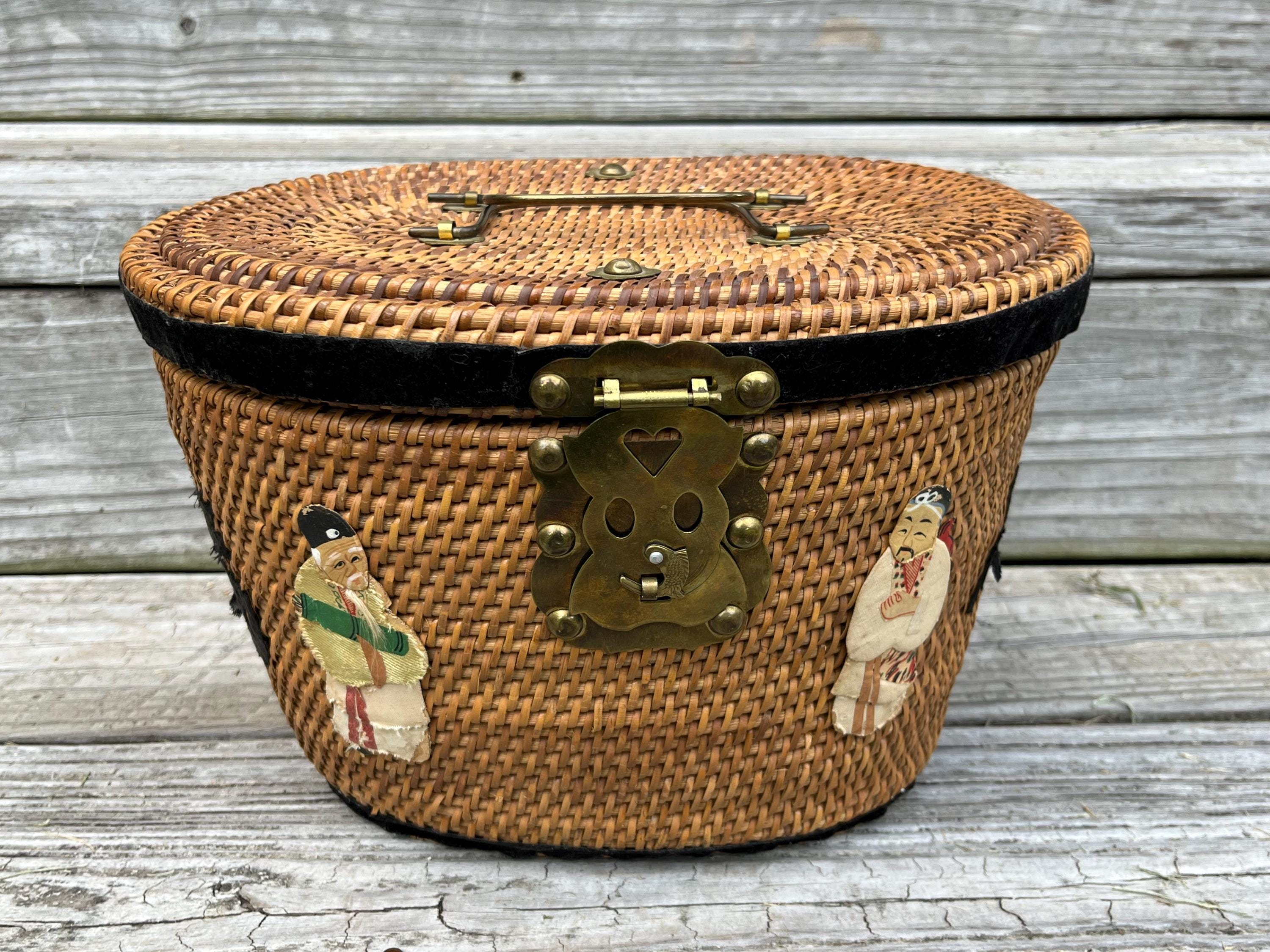 Vintage nantucket basket ナンタケットバスケット　USA Vintage Nantucket Basket Bag - Etsy