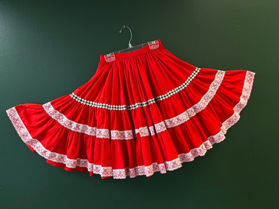menú Inmuebles absceso Falda circular para niñas de la década de 1950 falda de patio - Etsy México