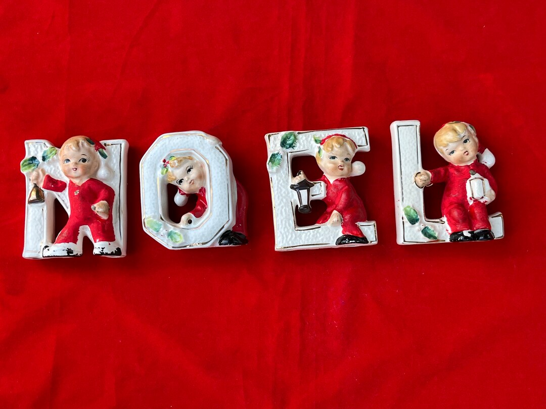 1950s Noel Japan Figurines Vintage Holiday Mantel Christmas Etsy