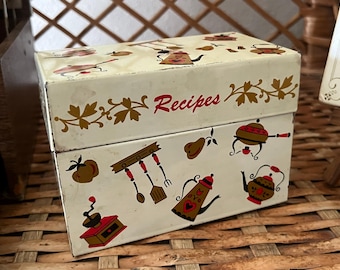 vintage recipe box adorable kitchen accoutrements index card storage container box