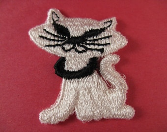 siamese cat applique vintage retro cat jacket patch trim