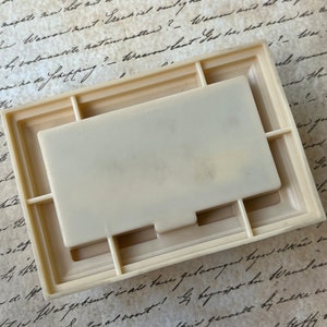 antique celluloid ring box vintage cream double ring presentation display image 5