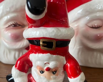 vintage headstand Santa Fitz and Floyd 1975 gymnast Santa figurine