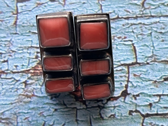 sterling silver and coral bracelet set Taxco Mexi… - image 5