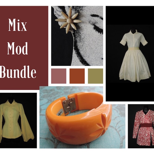 MYSTERY BUNDLE Mix Mod Bundle 50s 60s random clothing and accessory box