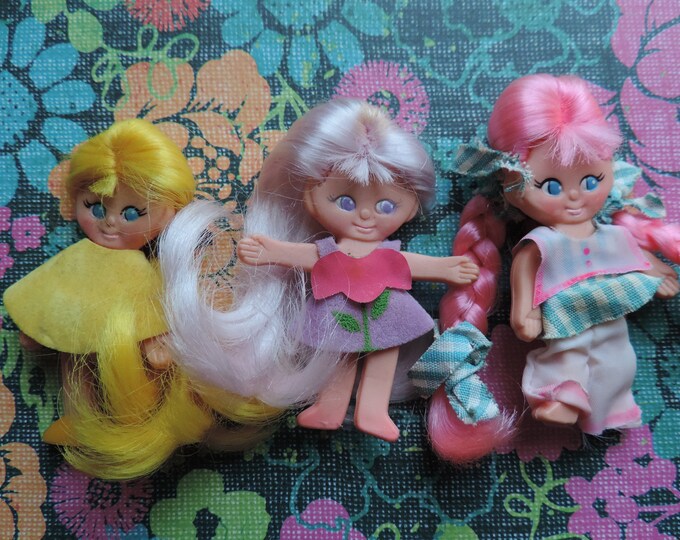 Vintage Flatsy Doll Lot 1960s Flat Doll Collection Etsy