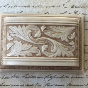 antique celluloid ring box vintage cream double ring presentation display image 1