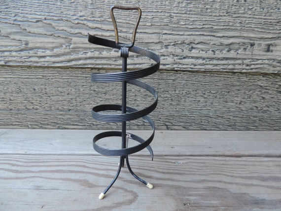 vintage spiral earring holder spinning vanity store jewelry display