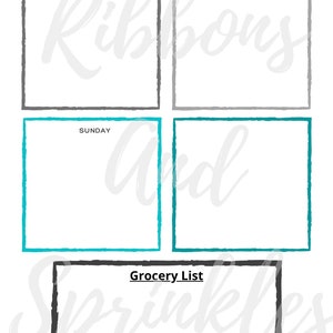 Menu Planning Guide Digital filePrintBoxesMenuWeeklySticky Note Planning image 2