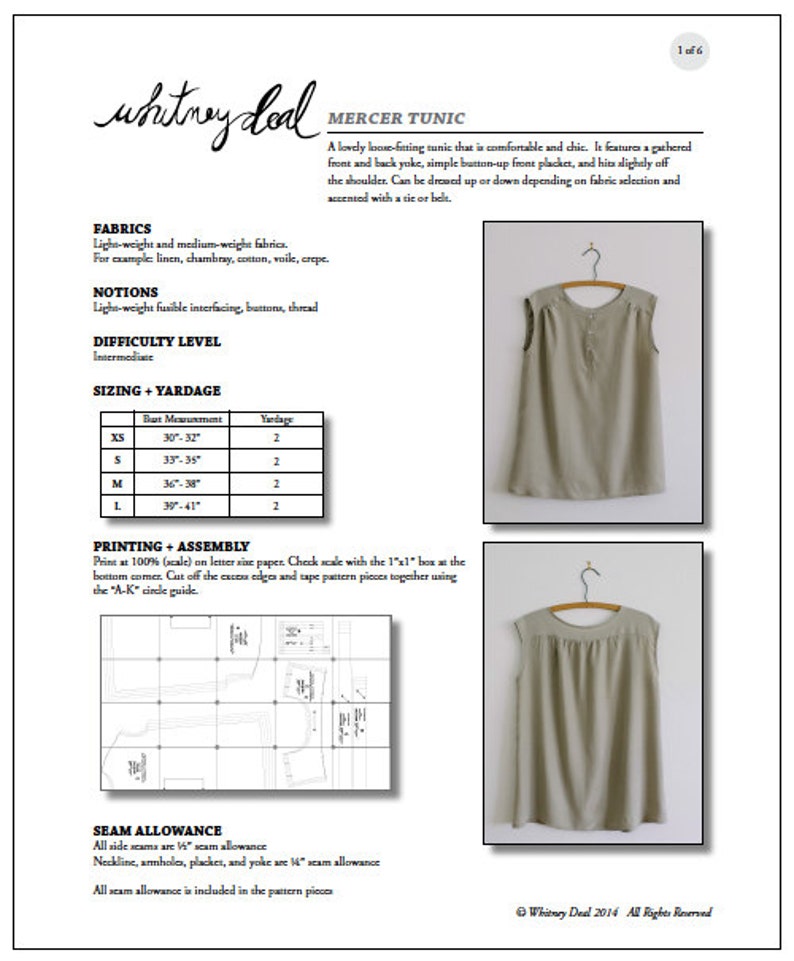 Mercer Tunic PDF Sewing Pattern Women's Apparel image 5